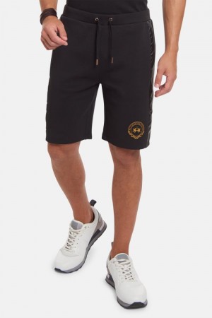 La Martina Regular-fit 100% Cotton Sports Muške Joggers Crne | GQM-2069