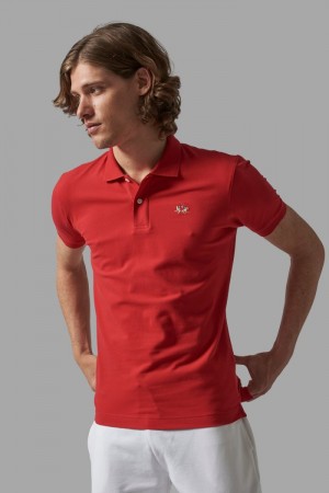 La Martina Slim-fit Muške Polo Majica Crvene | HAU-5324