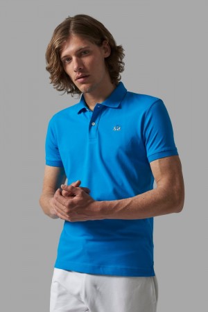 La Martina Slim-fit Muške Polo Majica Plave | MEB-3392