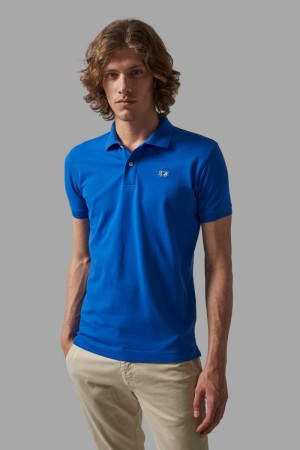 La Martina Slim-fit Muške Polo Majica Plave | YGY-3236