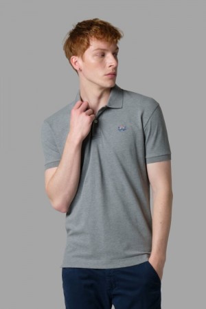 La Martina Slim-fit Muške Polo Majica Sive | NYI-2832