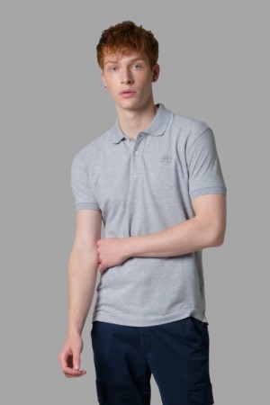 La Martina Slim-fit Muške Polo Majica Svijetlo Sive | XXV-0119