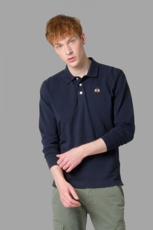 La Martina Slim-fit Muške Polo Majica Tamnoplave | BDV-2818