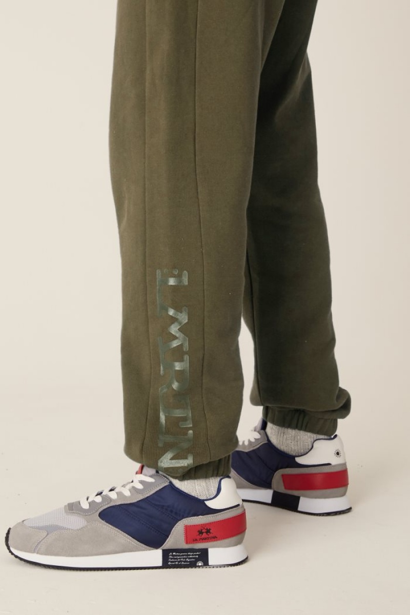 La Martina Cotton Joggers Tamno Zelene | FTI-1564