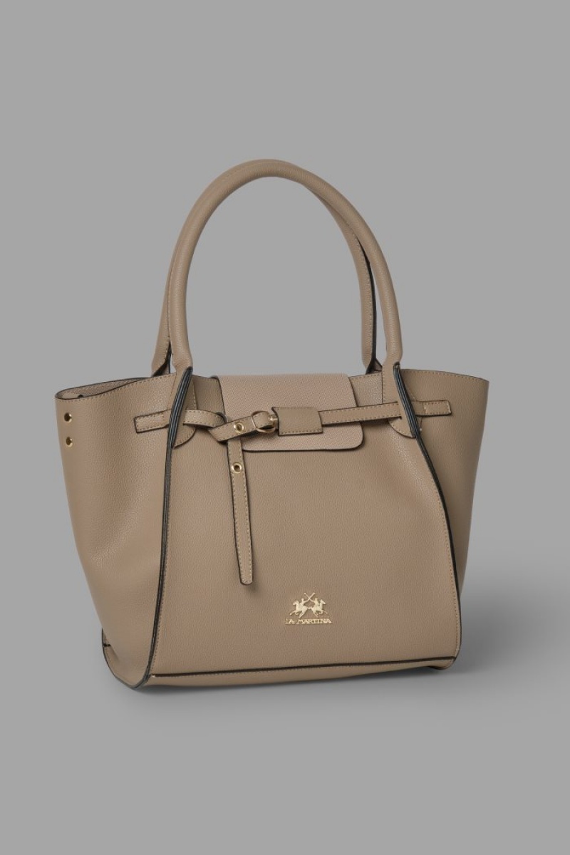 La Martina Double-handle Ženske Torba Tote Bijele | DWO-8993