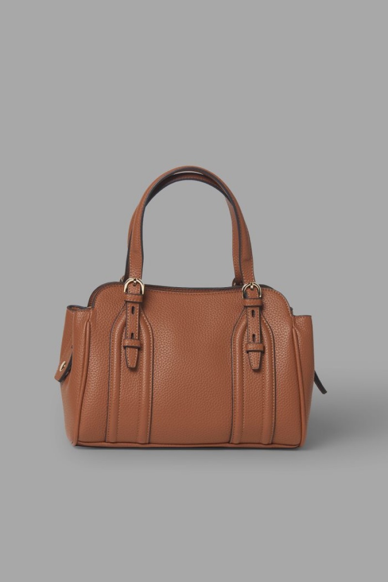 La Martina Faux Koža Ženske Torba Satchel Smeđe | JRM-9002