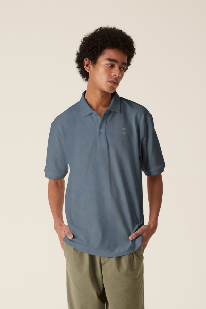 La Martina LMRTN Cotton Polo Majica Plave | SZZ-7444