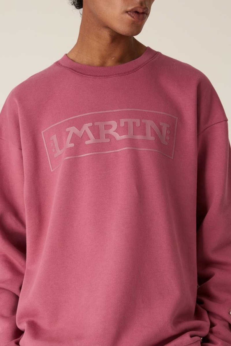 La Martina LMRTN Crew-neck Dukserica Roze | ZSZ-1155