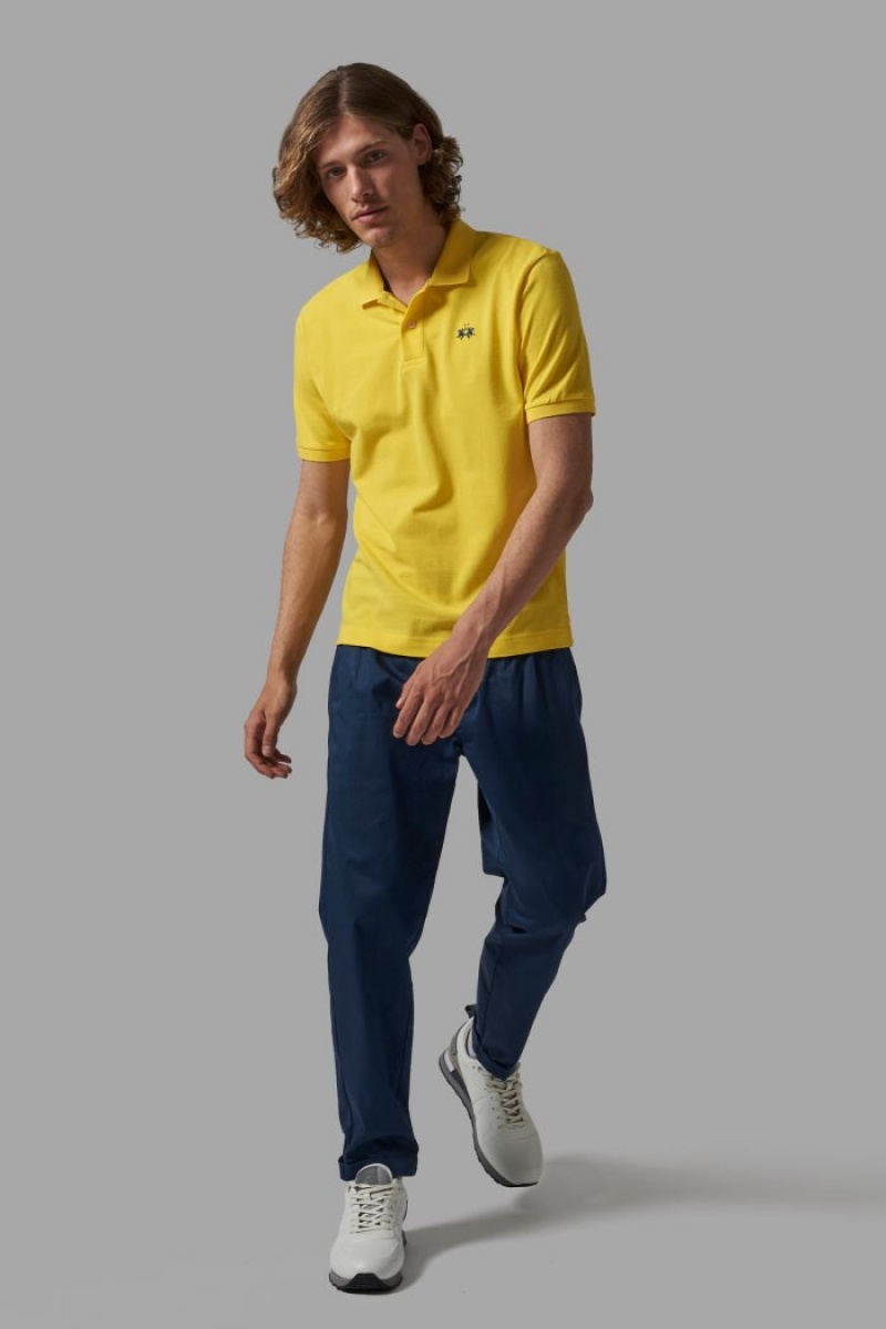 La Martina Regular-fit Classic Piqué Muške Polo Majica Žute | GOH-4235