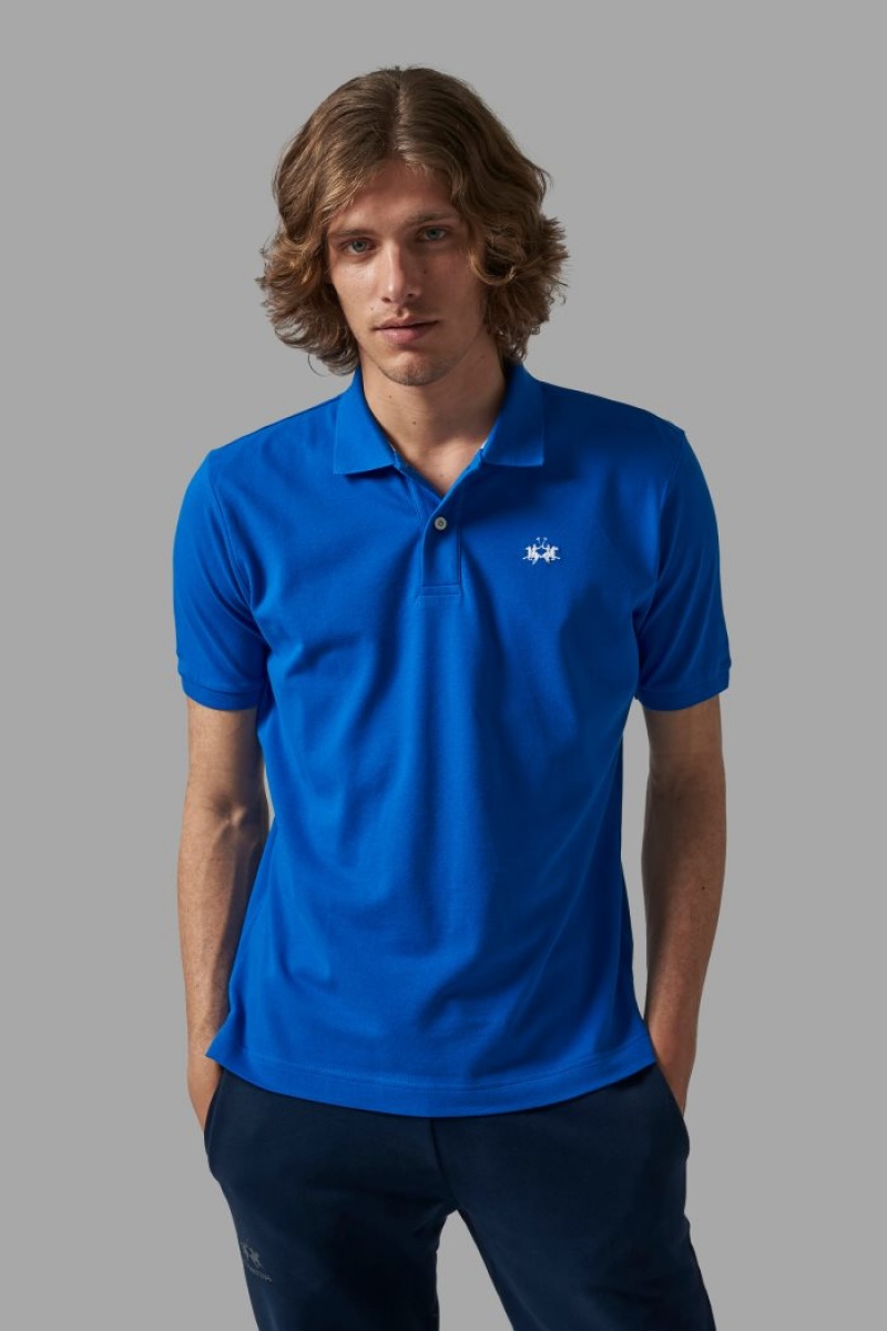 La Martina Regular-fit Classic Piqué Muške Polo Majica Plave | XEG-9616