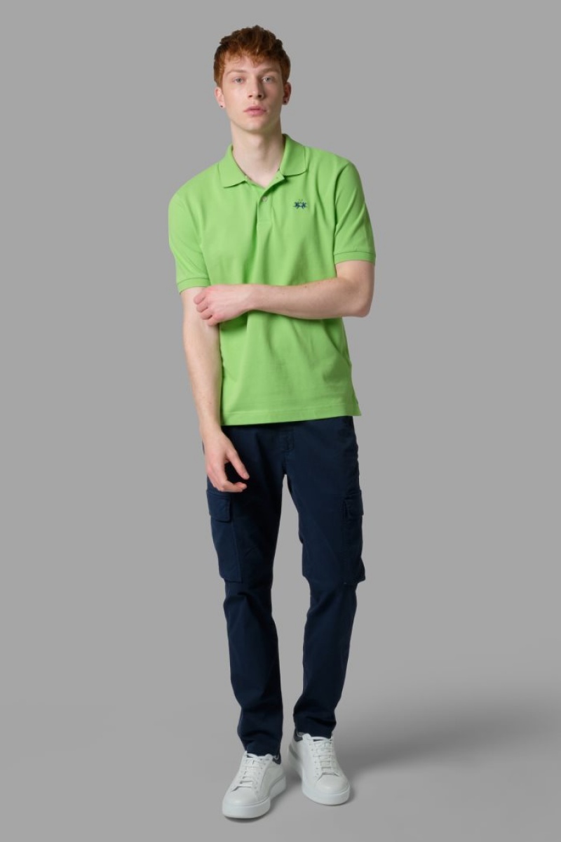 La Martina Regular-fit Classic Piqué Muške Polo Majica Svijetlo Zelene | WNC-0604