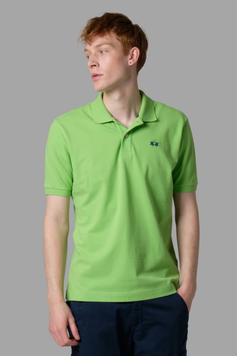 La Martina Regular-fit Classic Piqué Muške Polo Majica Svijetlo Zelene | WNC-0604