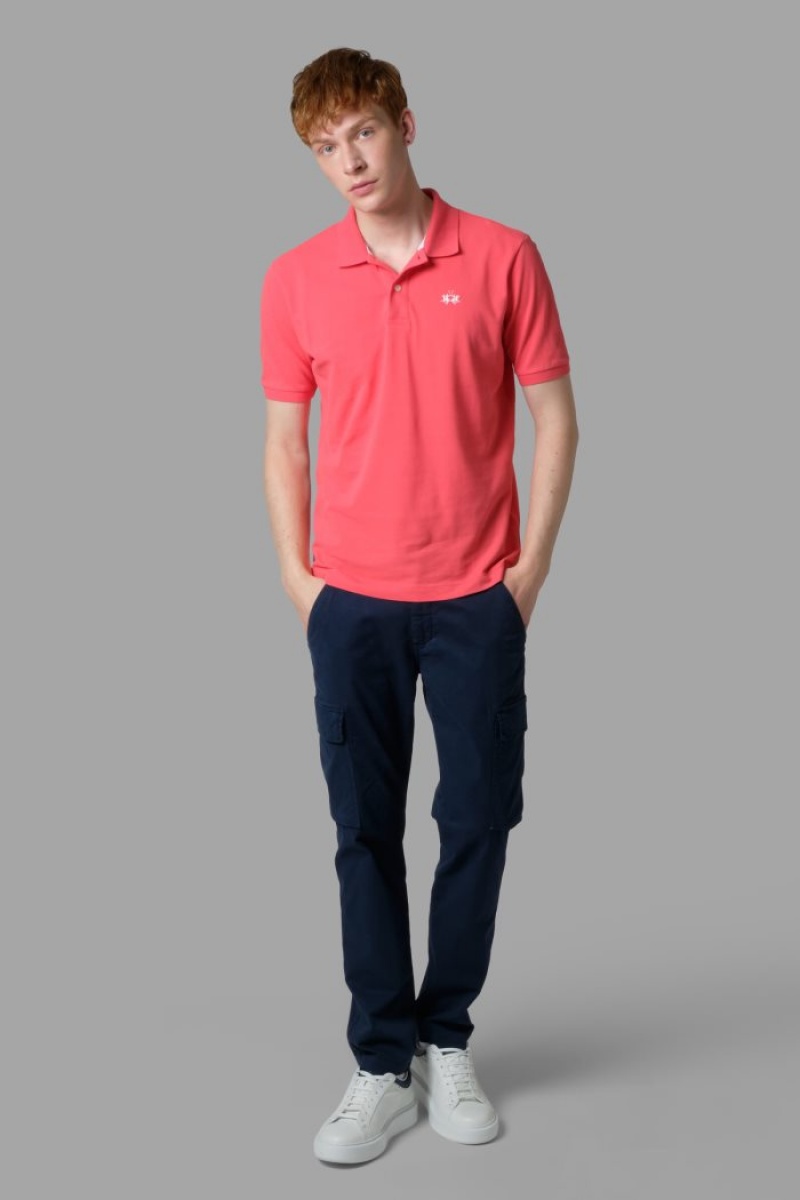 La Martina Regular-fit Classic Piqué Muške Polo Majica Koraljne | VPJ-0305