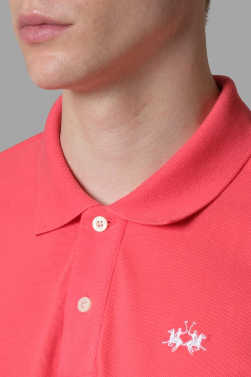 La Martina Regular-fit Classic Piqué Muške Polo Majica Koraljne | VPJ-0305