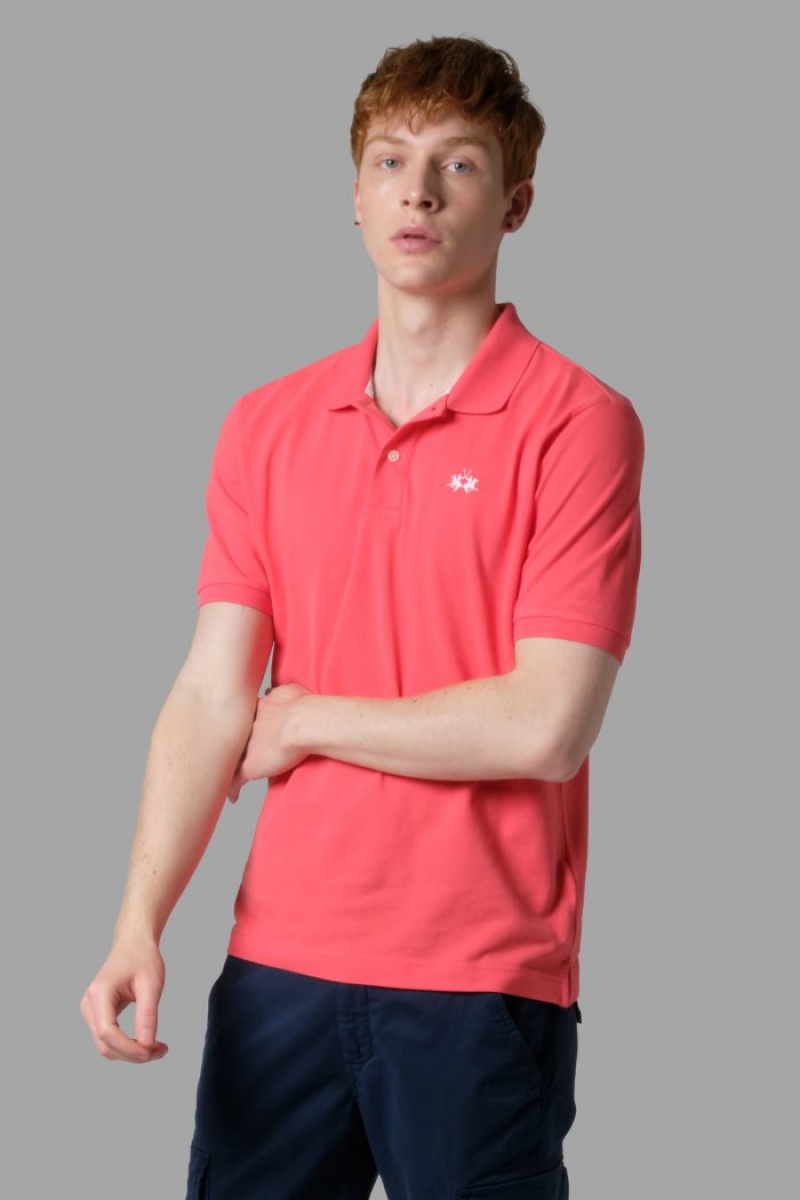 La Martina Regular-fit Classic Piqué Muške Polo Majica Koraljne | VPJ-0305