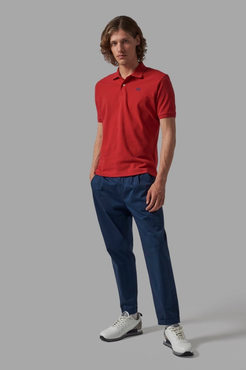 La Martina Regular-fit Classic Piqué Muške Polo Majica Crvene | ZFK-0722