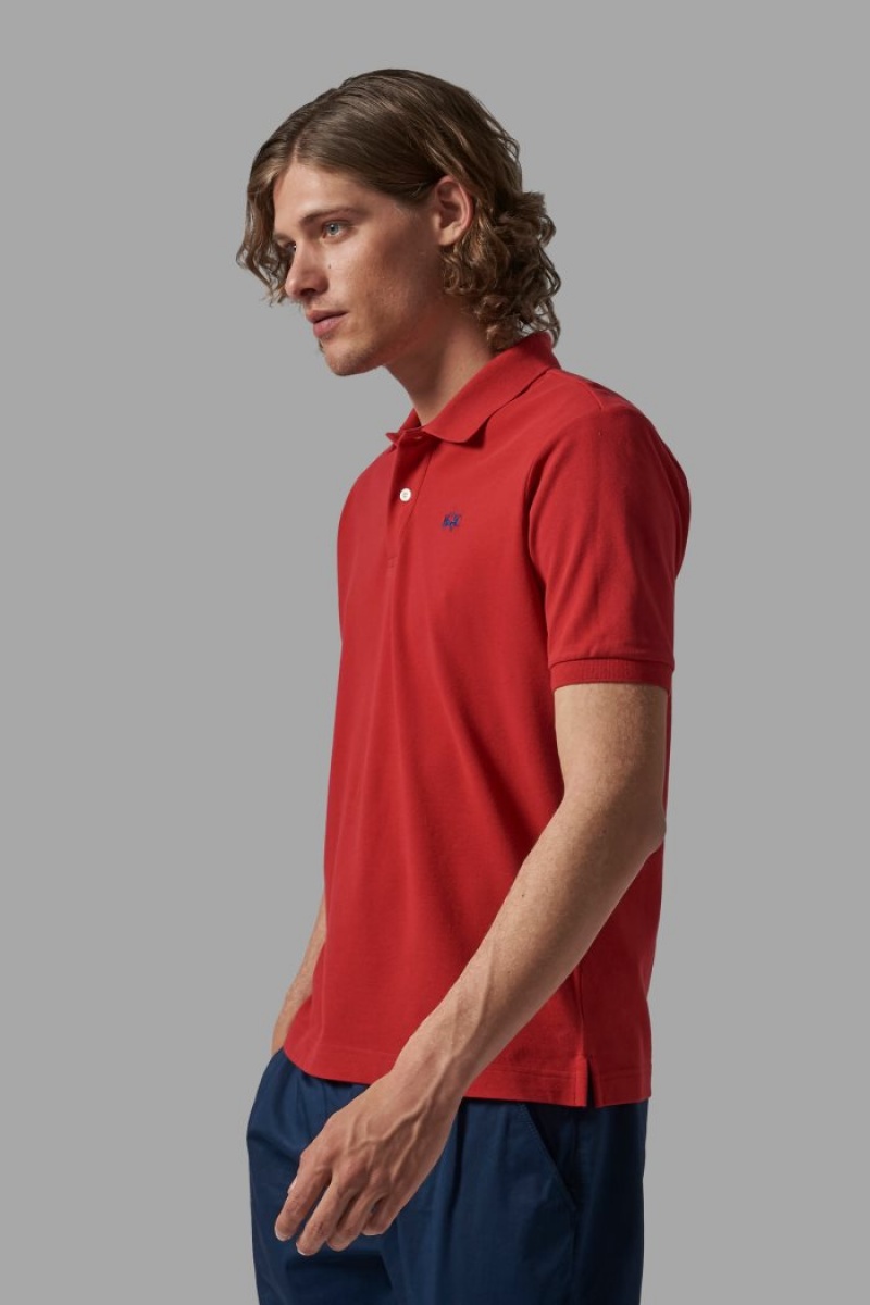 La Martina Regular-fit Classic Piqué Muške Polo Majica Crvene | ZFK-0722