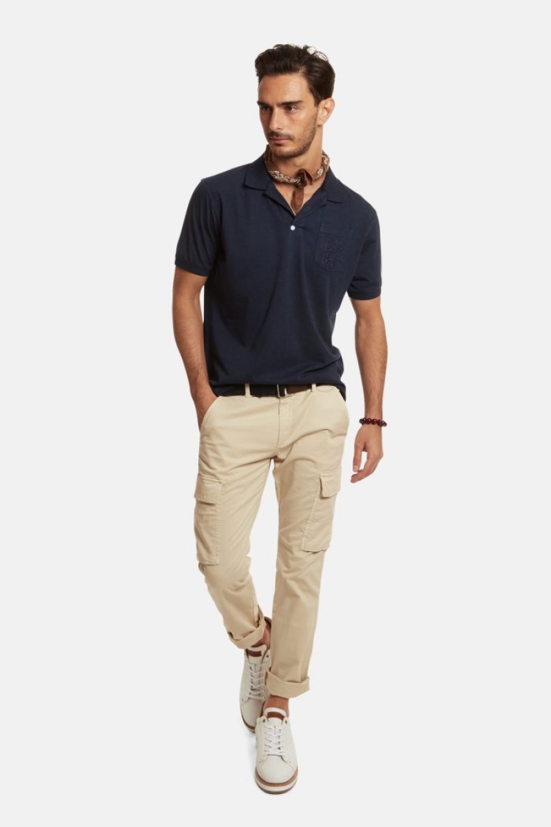 La Martina Regular-fit Cotton-blend Muške Polo Majica Tamnoplave | GMM-4325