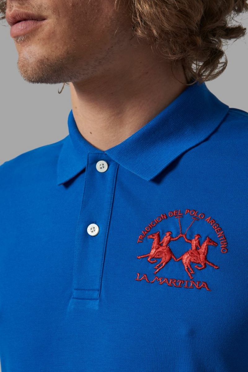 La Martina Regular-fit Muške Polo Majica Plave | SMY-7595