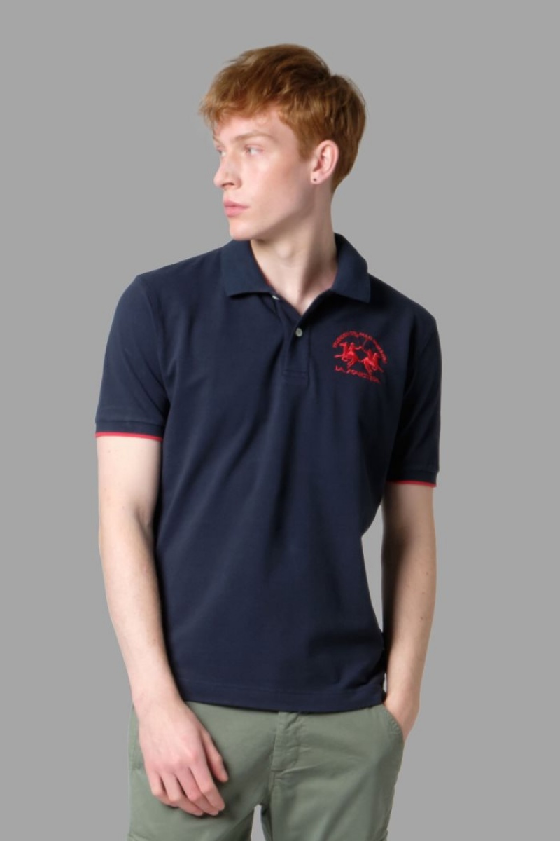 La Martina Regular-fit Muške Polo Majica Tamnoplave | HZQ-5229