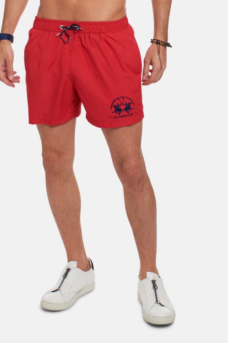 La Martina Regular-fit Muške Swim Shorts Crvene | VQH-4257