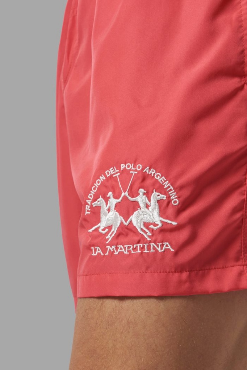 La Martina Regular-fit Muške Swim Shorts Koraljne | ZIK-4685