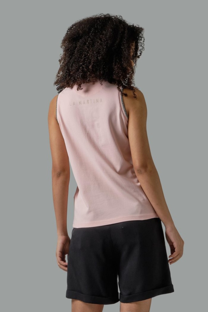 La Martina Regular-fit Sleeveless Ženske Polo Majica Roze | TKE-0443