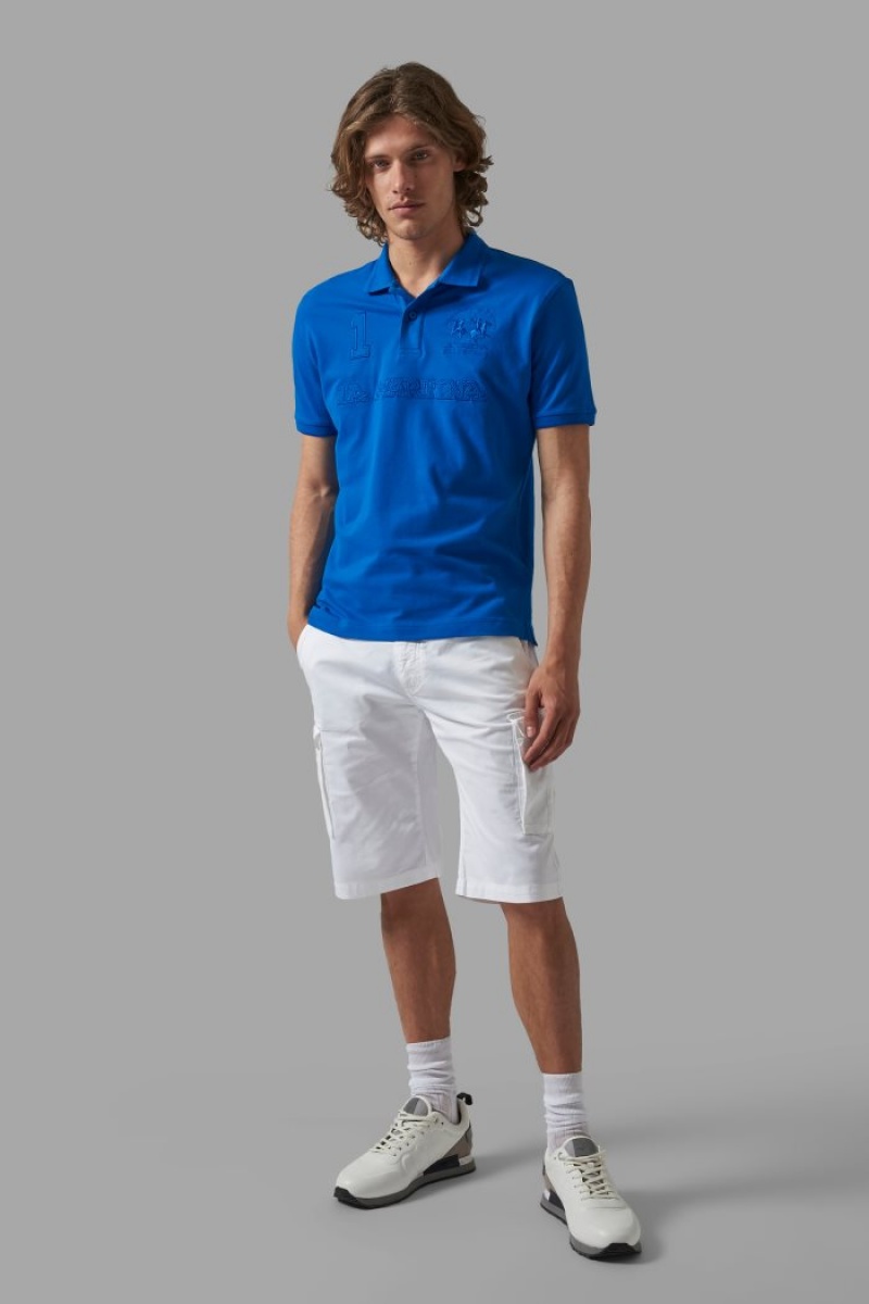 La Martina Regular-fit Stretch Cotton Muške Polo Majica Plave | NKO-3008