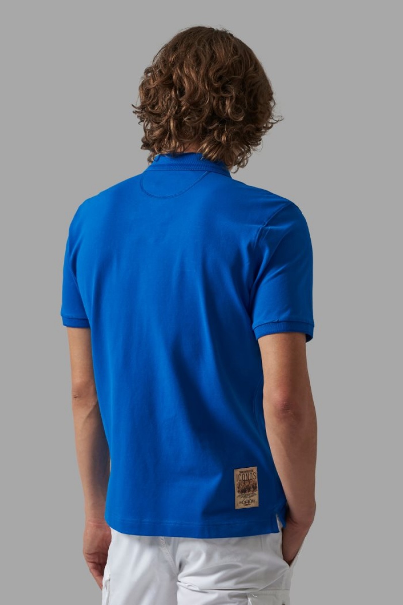 La Martina Regular-fit Stretch Cotton Muške Polo Majica Plave | NKO-3008