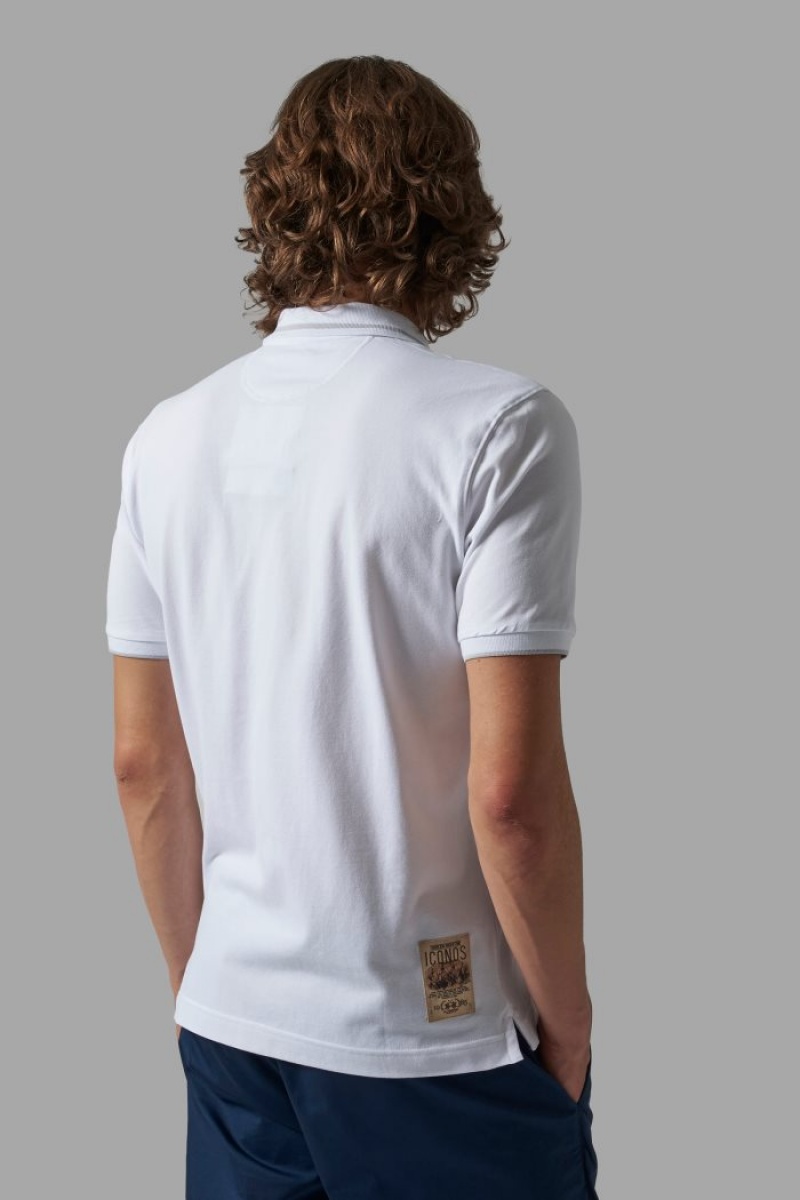 La Martina Regular-fit Stretch Cotton Muške Polo Majica Bijele | GMI-2500