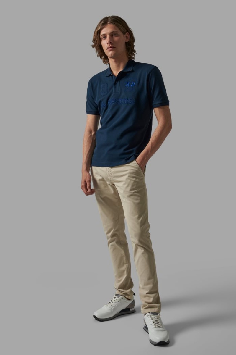 La Martina Regular-fit Stretch Cotton Muške Polo Majica Tamnoplave | UTM-7664