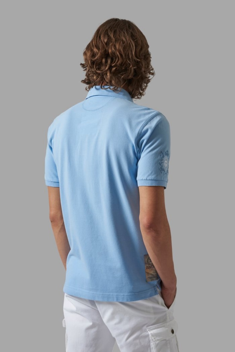 La Martina Regular-fit Stretch Cotton Muške Polo Majica Plave | GCI-5768