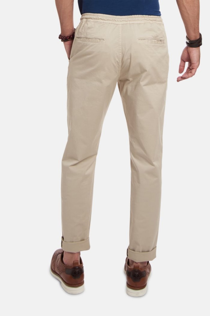 La Martina Regular-fit Stretch Cotton Muške Chino Hlače Bež | LES-0180