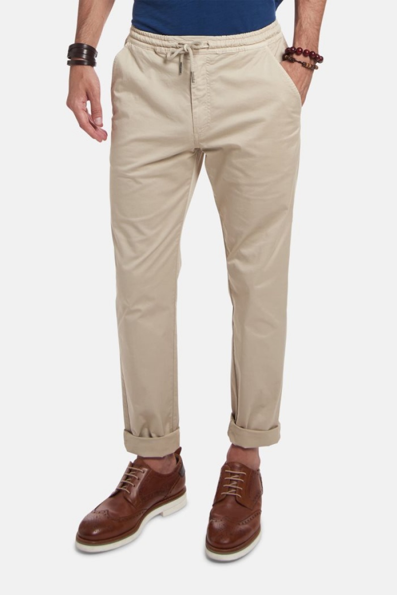 La Martina Regular-fit Stretch Cotton Muške Chino Hlače Bež | LES-0180