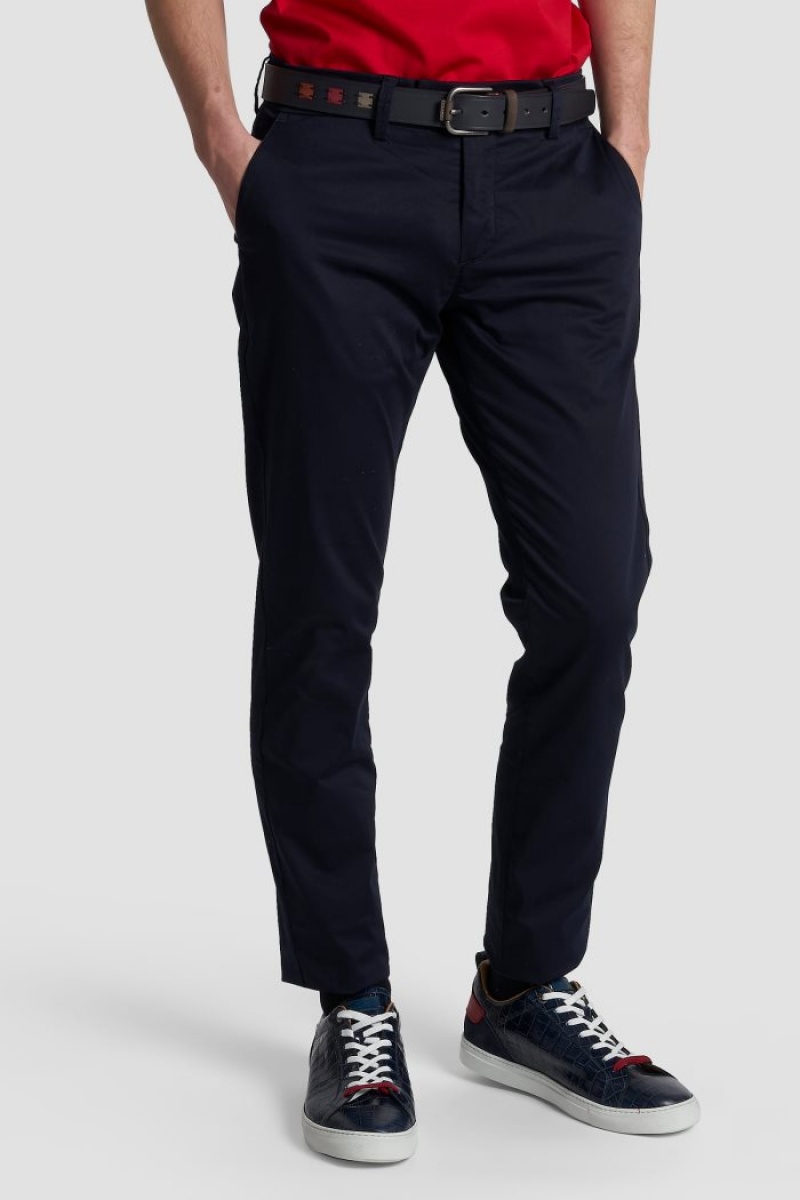 La Martina Regular-fit Stretch Cotton Muške Chino Hlače Tamnoplave | KIC-8134