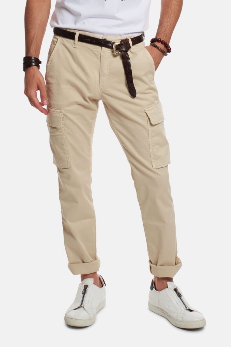 La Martina Regular-fit Stretch Cotton Muške Chino Hlače Bež | LZS-7320