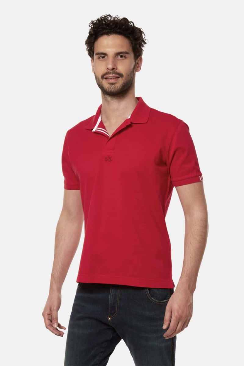 La Martina Short-sleeved Regular Fit Muške Polo Majica Crvene | MQO-0759