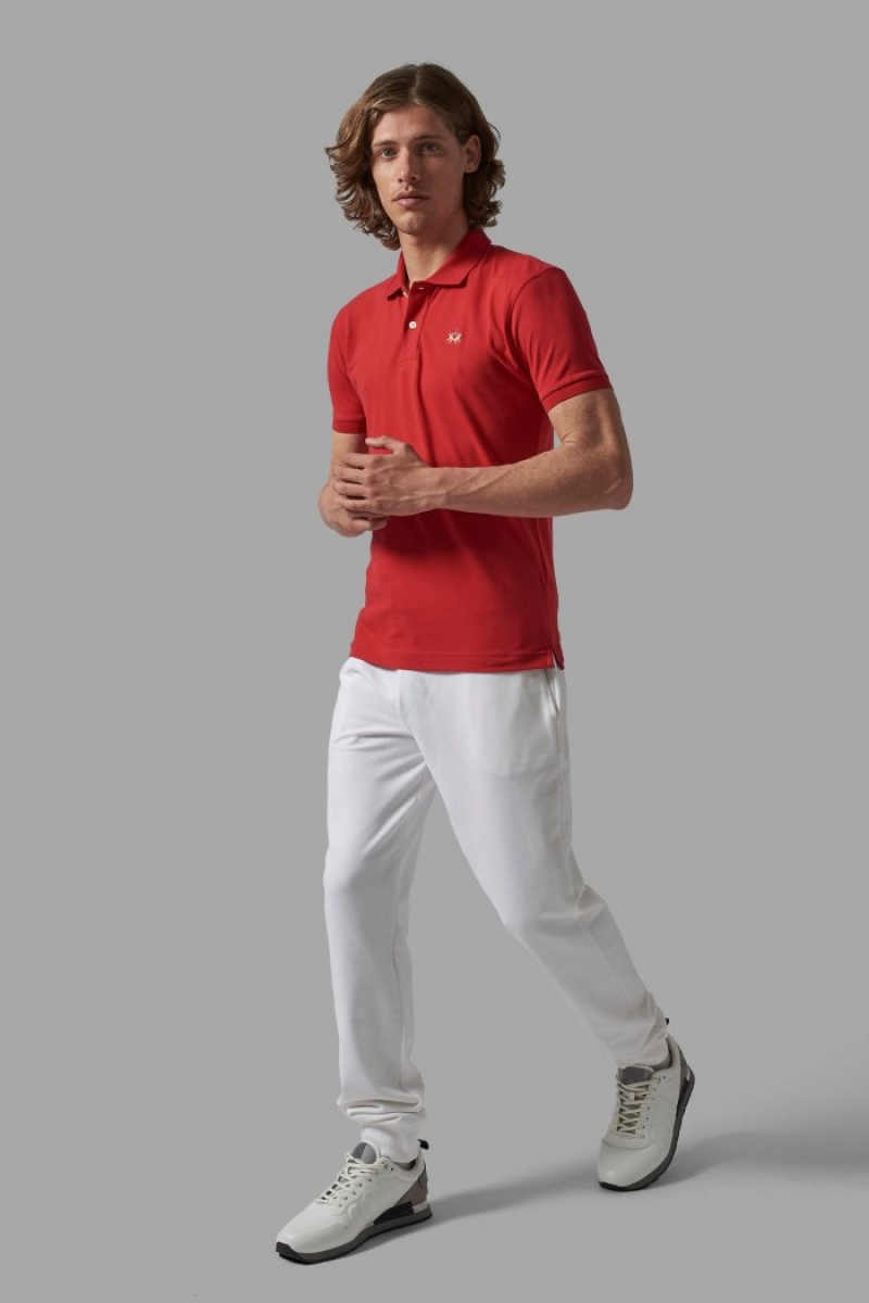 La Martina Slim-fit Muške Polo Majica Crvene | HAU-5324