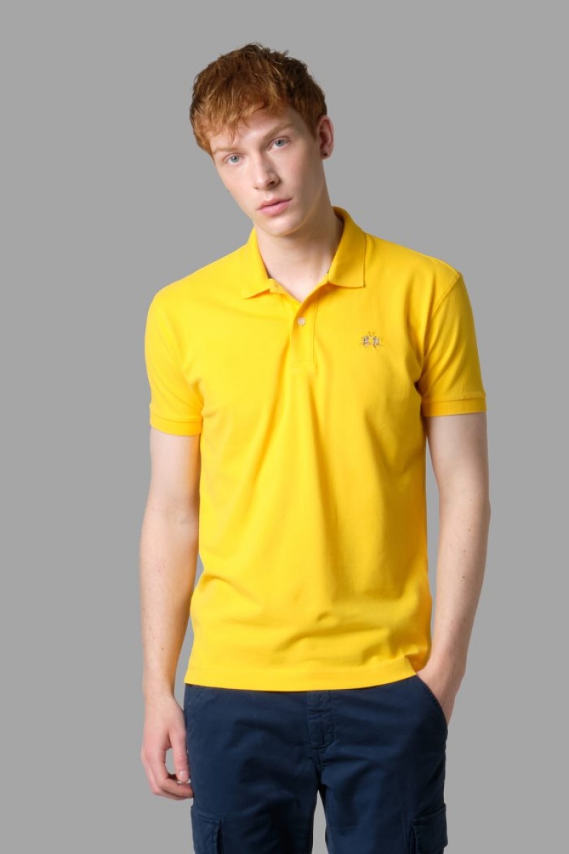 La Martina Slim-fit Muške Polo Majica Limun | JYT-9734