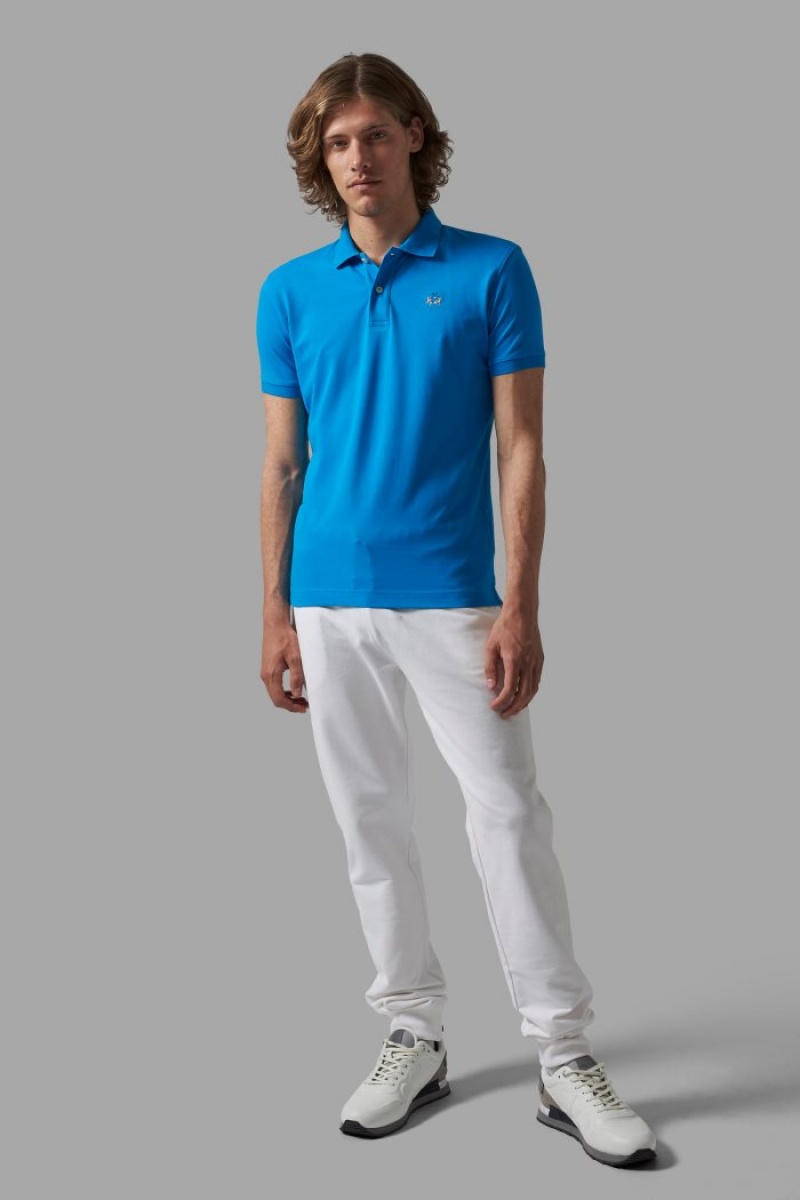 La Martina Slim-fit Muške Polo Majica Plave | MEB-3392