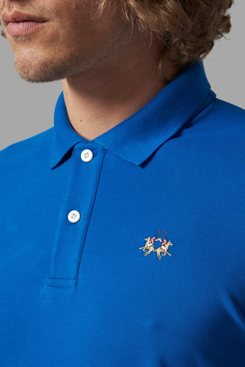 La Martina Slim-fit Muške Polo Majica Plave | FVQ-4833