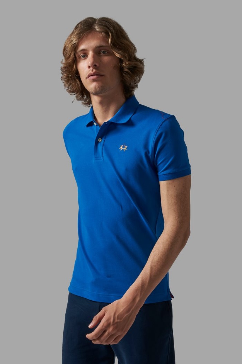 La Martina Slim-fit Muške Polo Majica Plave | FVQ-4833