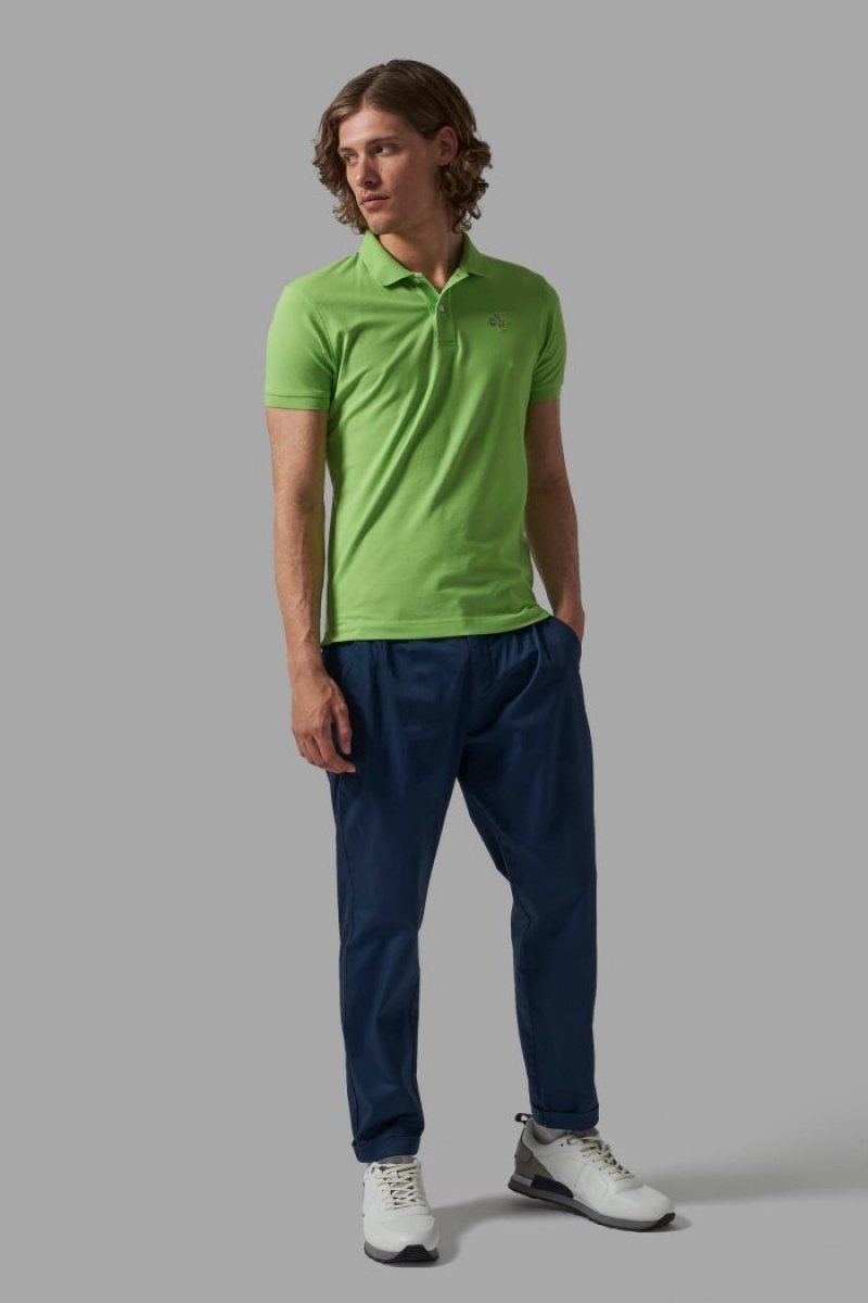 La Martina Slim-fit Muške Polo Majica Svijetlo Zelene | SUP-0054