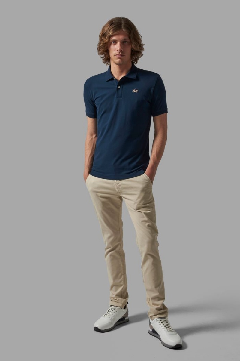 La Martina Slim-fit Muške Polo Majica Tamnoplave | MTX-1620