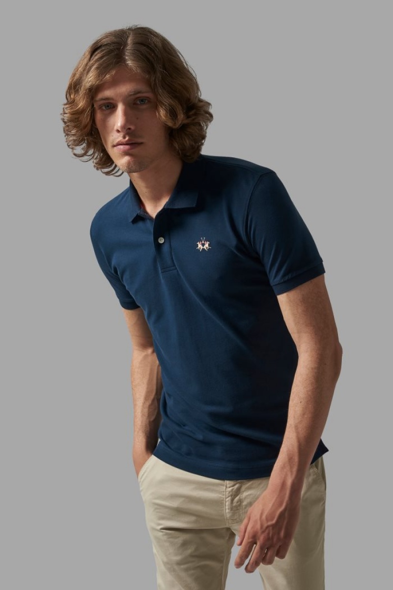 La Martina Slim-fit Muške Polo Majica Tamnoplave | MTX-1620