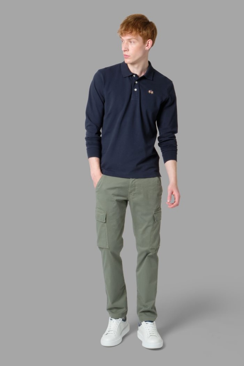 La Martina Slim-fit Muške Polo Majica Tamnoplave | BDV-2818