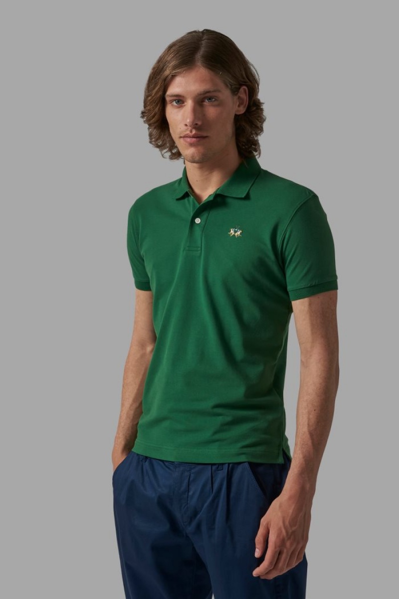 La Martina Slim-fit Muške Polo Majica Zelene | WIU-7893