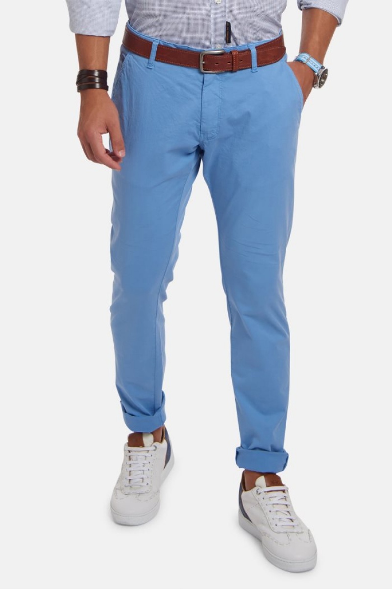 La Martina Slim-fit Stretch Cotton Muške Hlače Plave | QEB-8318