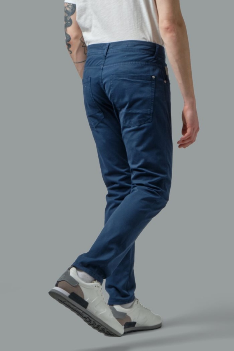 La Martina Slim-fit Stretch Cotton Muške Hlače Tamnoplave | PRS-8291