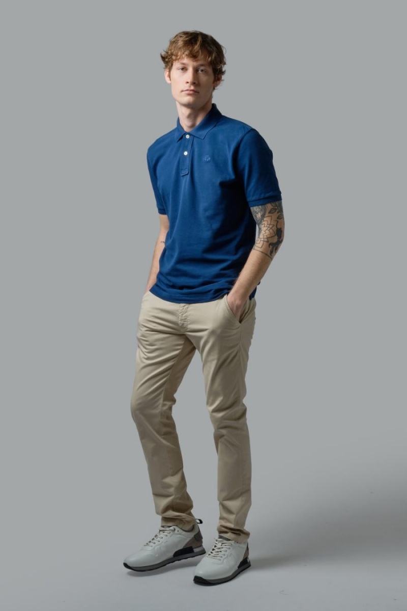 La Martina Slim-fit Stretch Cotton Muške Hlače Bež | IZP-1521